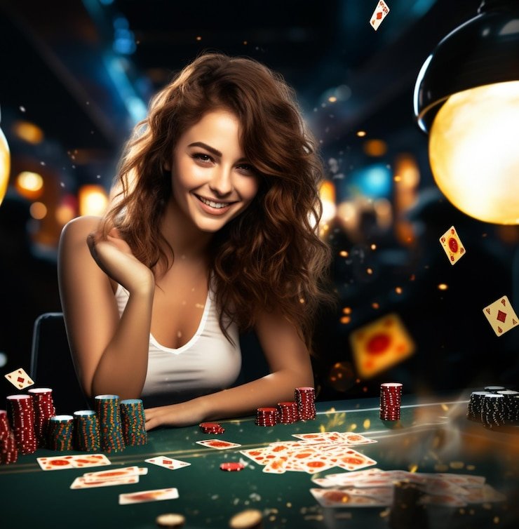 Suasana meja blackjack langsung dengan dealer profesional di studio sekolah togel